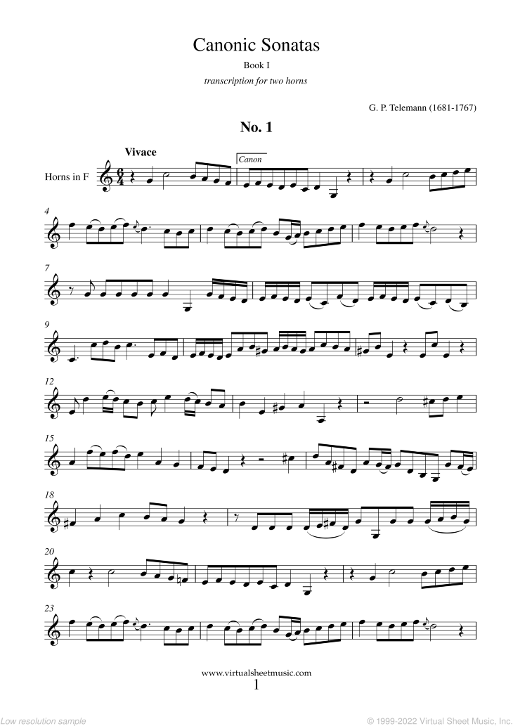 Canonic Sonatas, book I