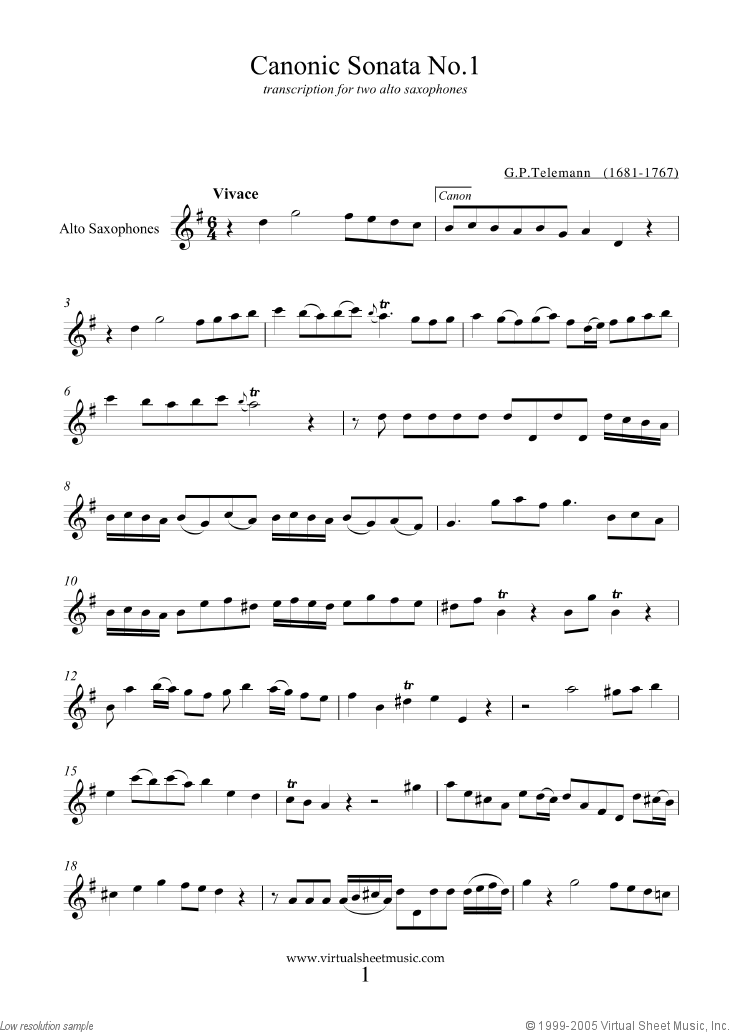 Canonic Sonatas, book I-II, Book I and II