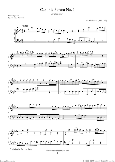 Canonic Sonatas, book I-II, Book I and II