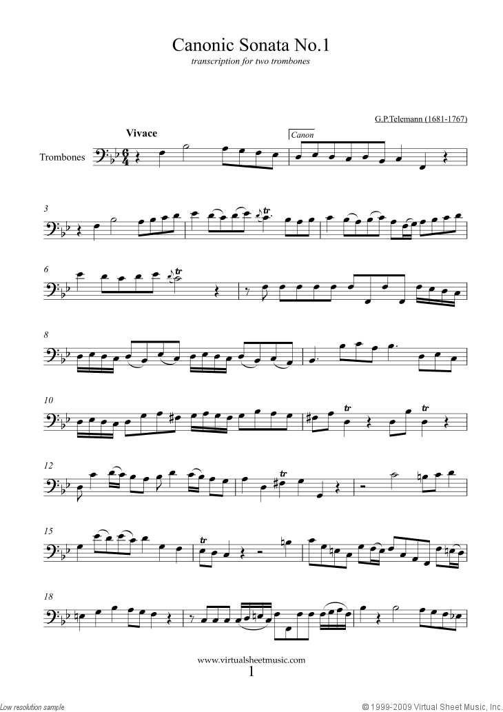 Canonic Sonatas, book I-II, Book I and II