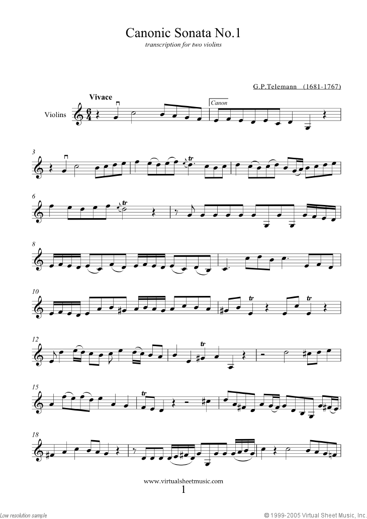 Canonic Sonatas, book I
