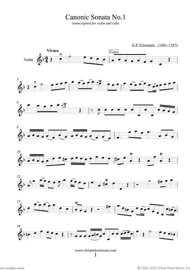 Canonic Sonatas, book I