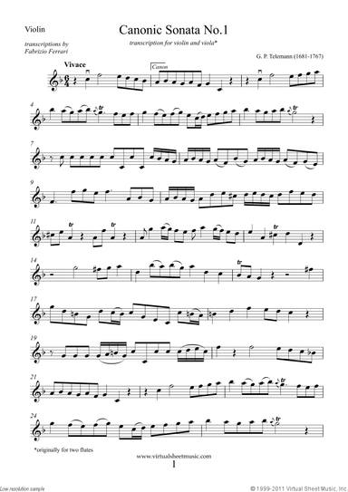 Canonic Sonatas, book I-II, Book I and II