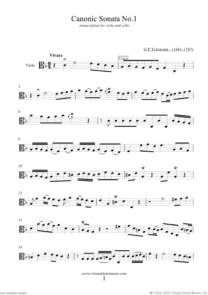 Canonic Sonatas, book I