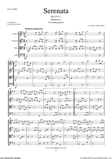 Serenata Op.6 No.1 (full score and parts)