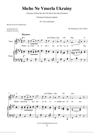 Shche Ne Vmerla Ukrainy (Ukrainian National Anthem)