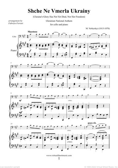 Shche Ne Vmerla Ukrainy (Ukrainian National Anthem)