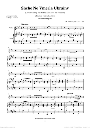 Shche Ne Vmerla Ukrainy (Ukrainian National Anthem)