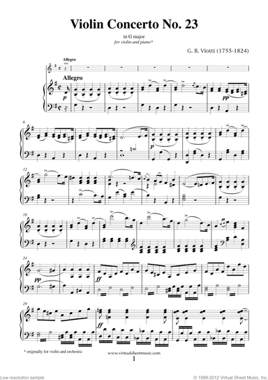 Concerto in G major No.23