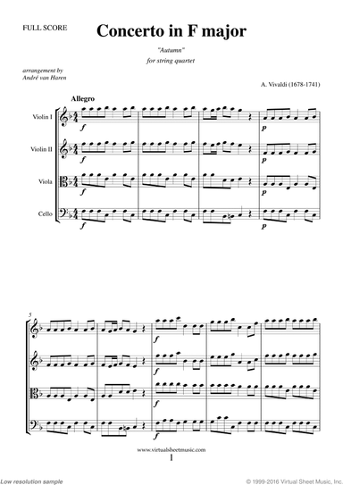 Concerto &quot;Autumn&quot; (f.score)
