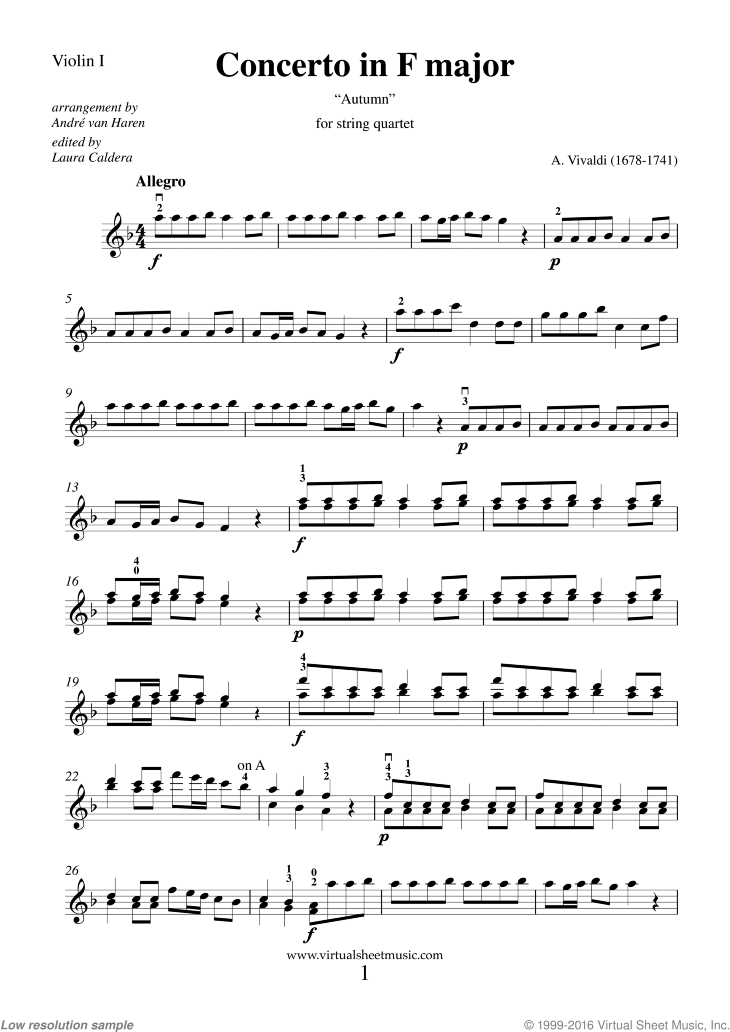 Concerto &quot;Autumn&quot; (parts)