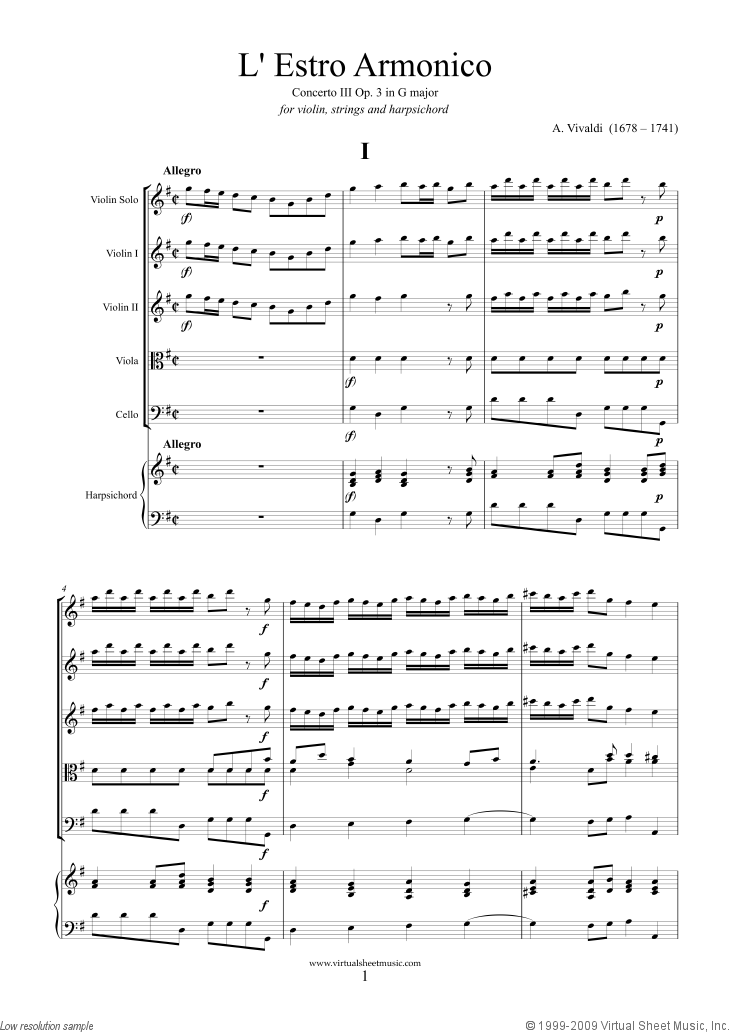 Concerto in G major Op.3 No.3 (COMPLETE)