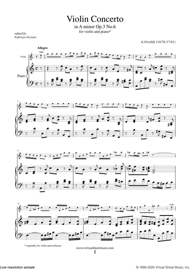 Concerto in A minor Op.3 No.6, 1st