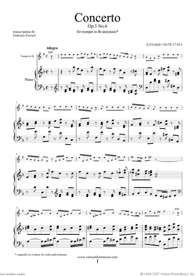 Concerto in A minor Op.3 No.6