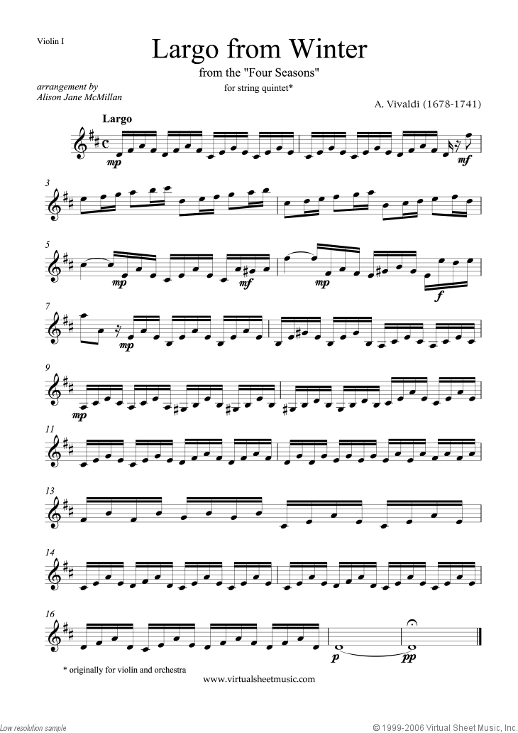 Largo from Winter (parts)