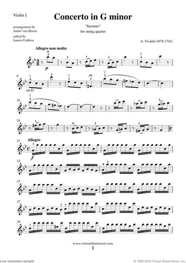 Concerto &quot;Summer&quot; (parts)