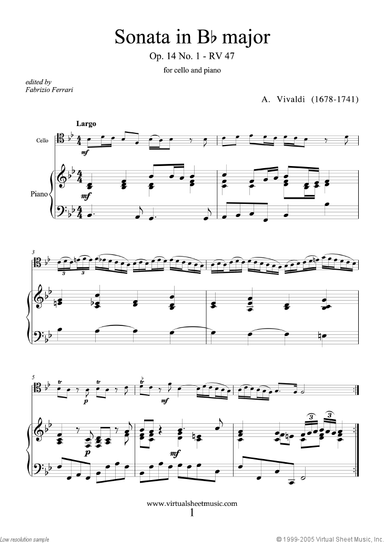 Sonata in Bb major Op.14 No.1
