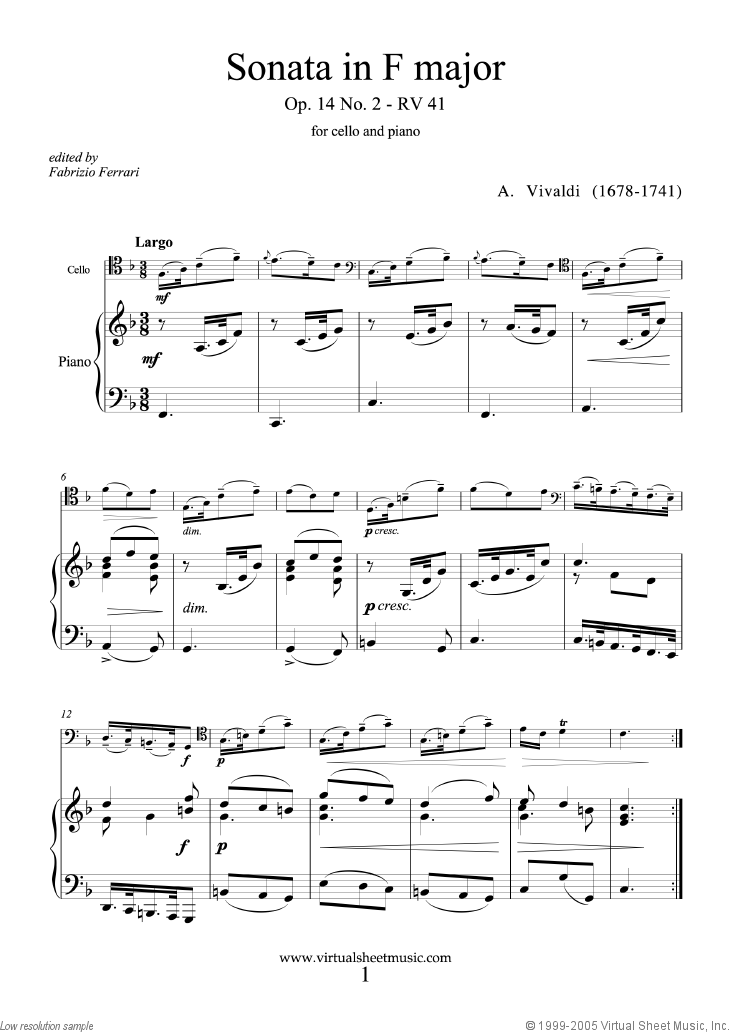 Sonata in F major Op.14 No.2