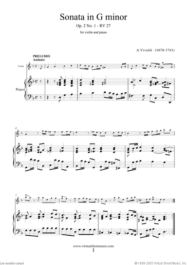 Sonata in G minor Op.2 No.1