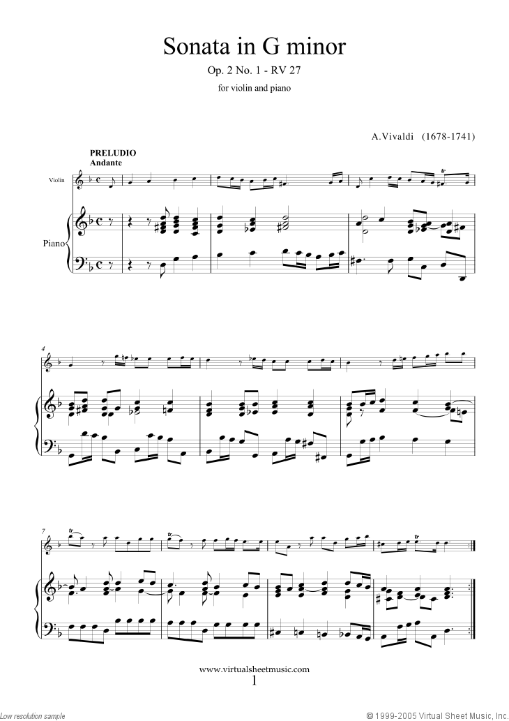 Sonata in G minor Op.2 No.1