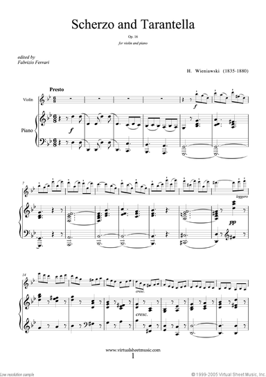 Scherzo and Tarantella Op.16
