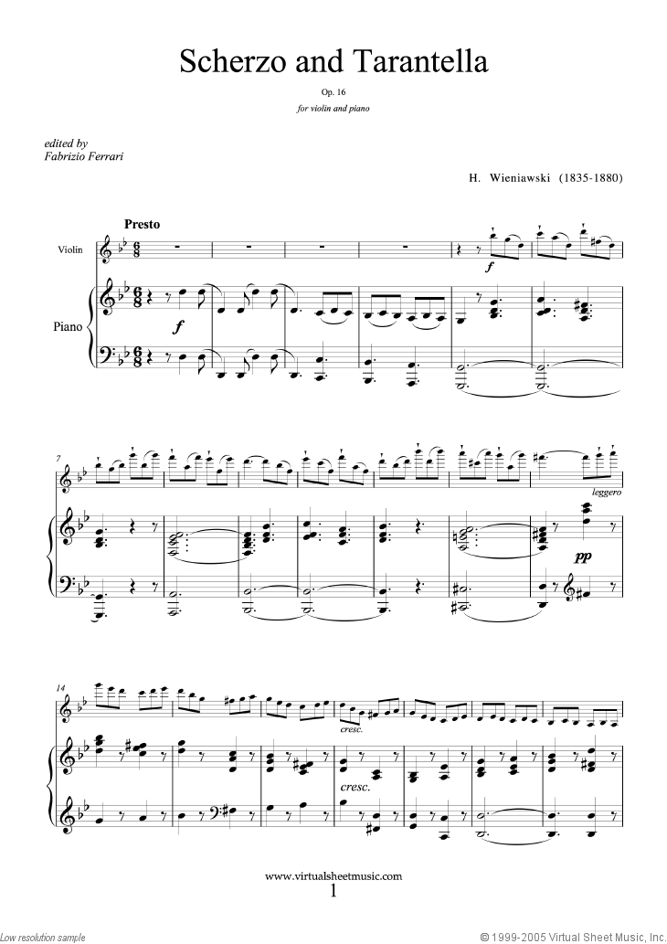 Scherzo and Tarantella Op.16