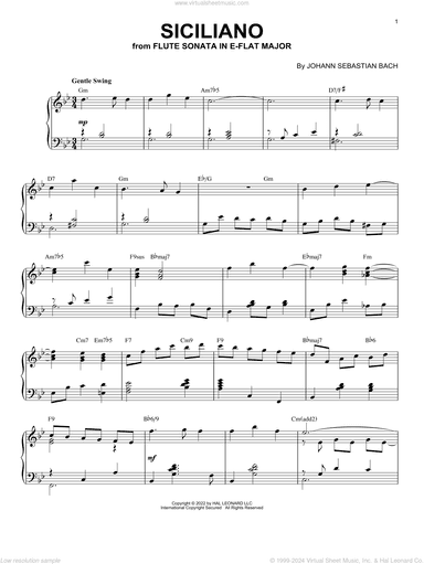 Siciliano [Jazz version] (arr. Brent Edstrom)