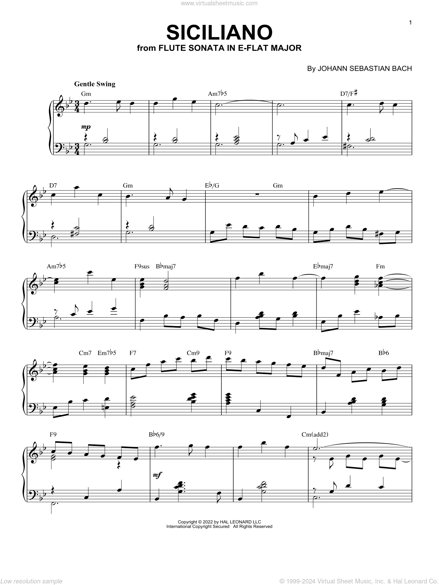 Siciliano [Jazz version] (arr. Brent Edstrom)
