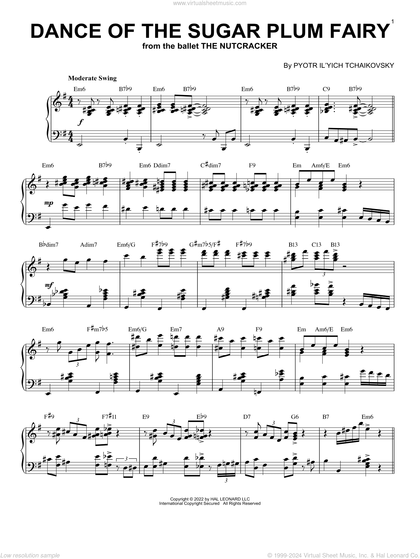 Dance Of The Sugar Plum Fairy, Op. 71a [Jazz version] (arr. Brent Edstrom)