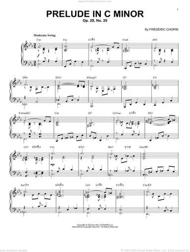 Prelude In C Minor, Op. 28, No. 20 [Jazz version] (arr. Brent Edstrom)