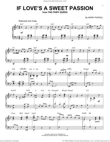 If Love's A Sweet Passion [Jazz version] (arr. Brent Edstrom)
