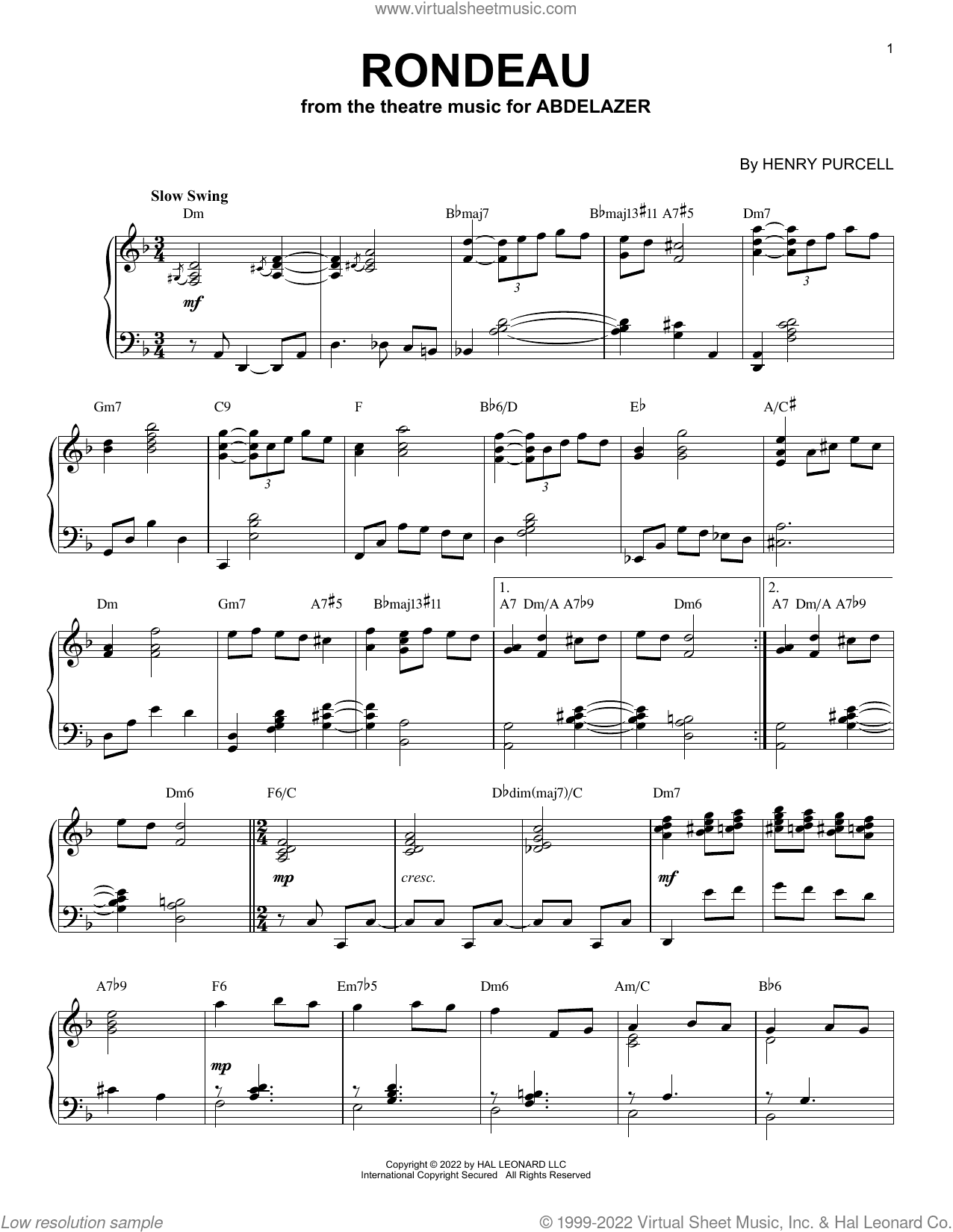 Rondeau [Jazz version] (arr. Brent Edstrom)