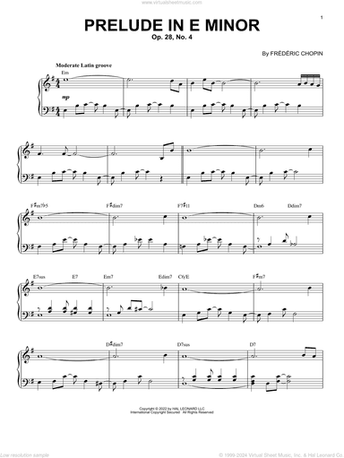 Prelude In E Minor, Op. 28, No. 4 [Jazz version] (arr. Brent Edstrom)