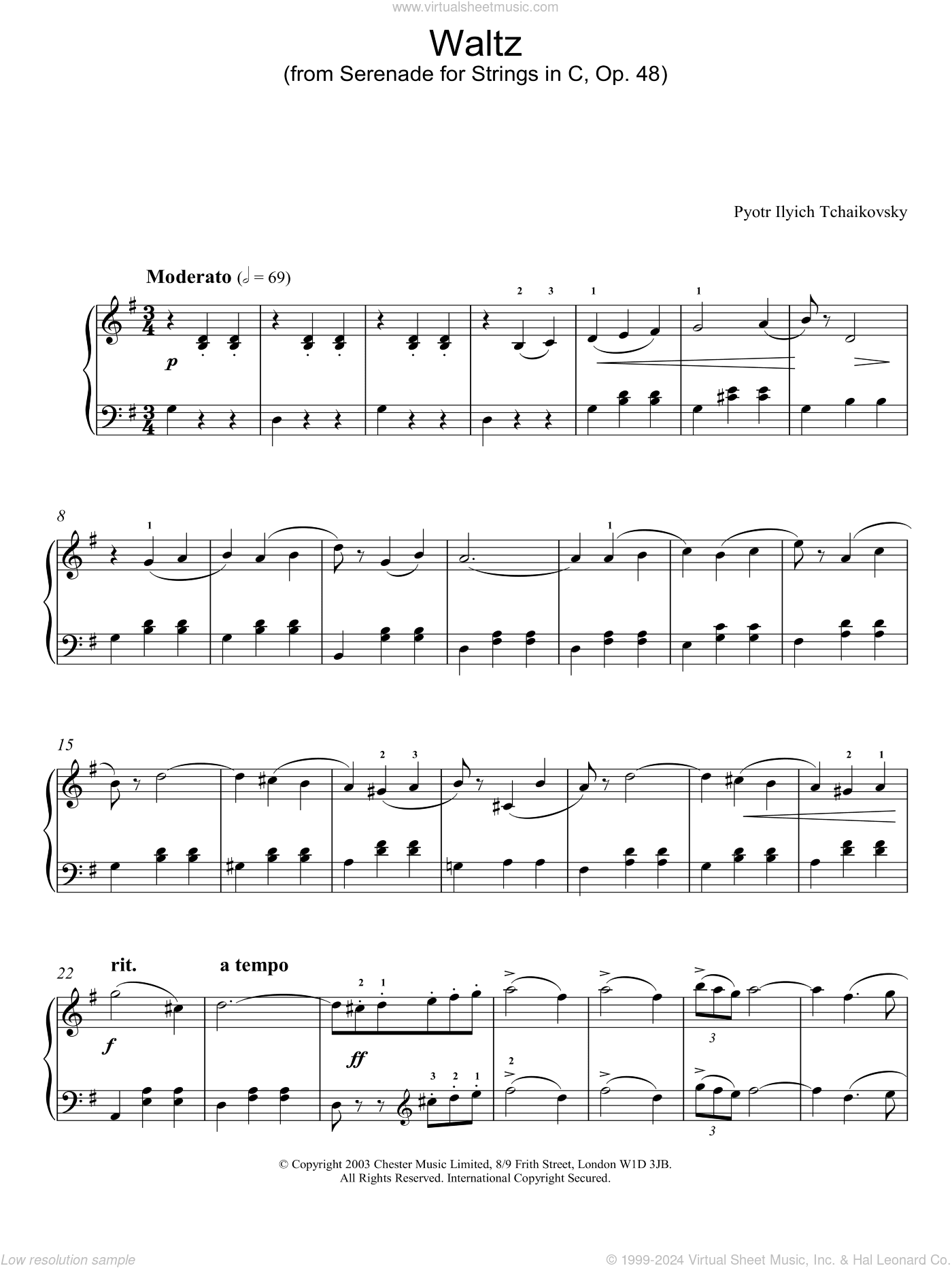 Waltz (from Serenade for Strings In C, Op. 48)
