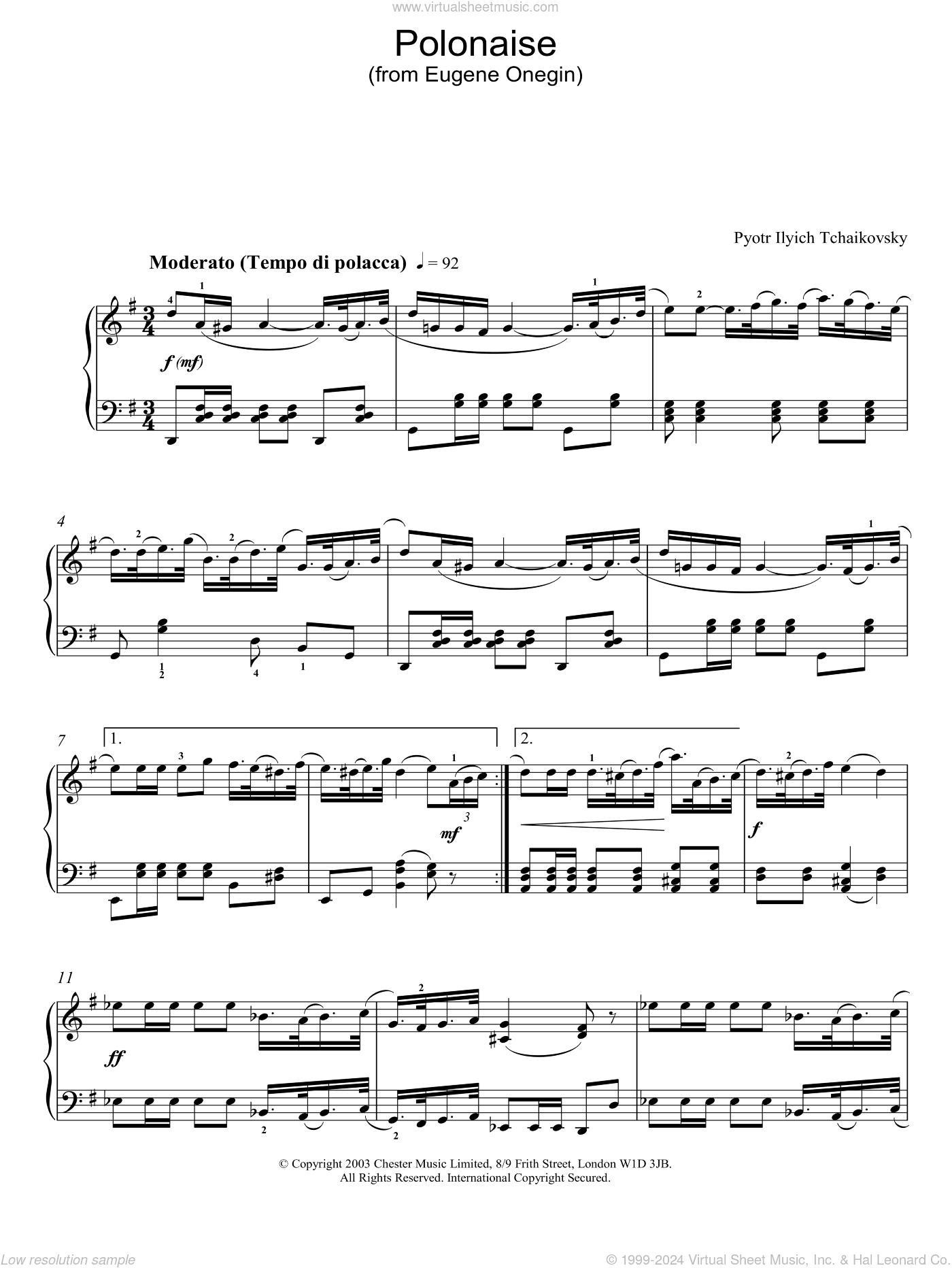 Polonaise (from Eugene Onegin)