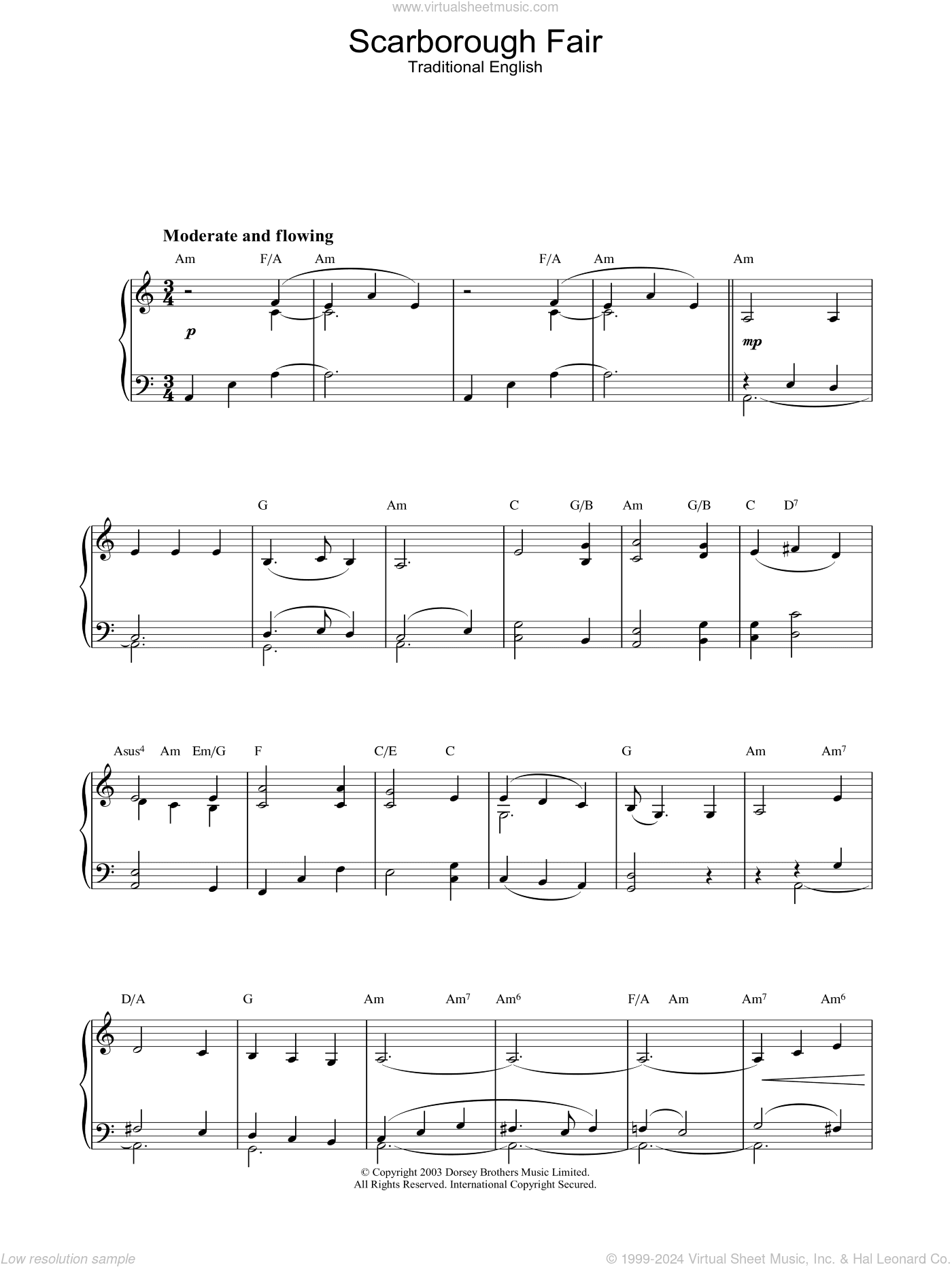 Scarborough Fair, (intermediate)