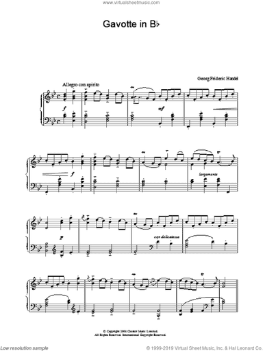 Gavotte In Bb, (intermediate)