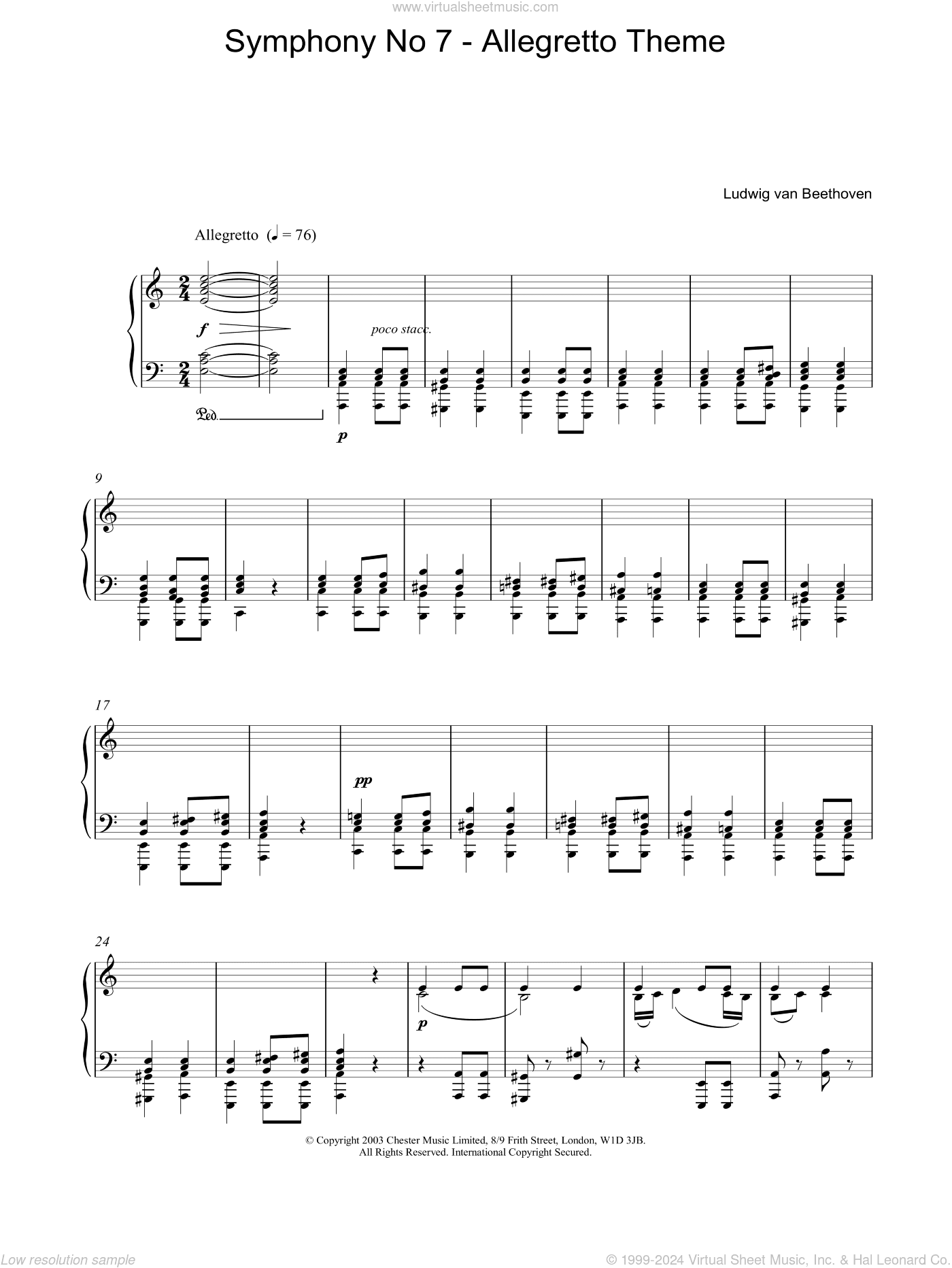 Symphony No. 7 - Allegretto Theme