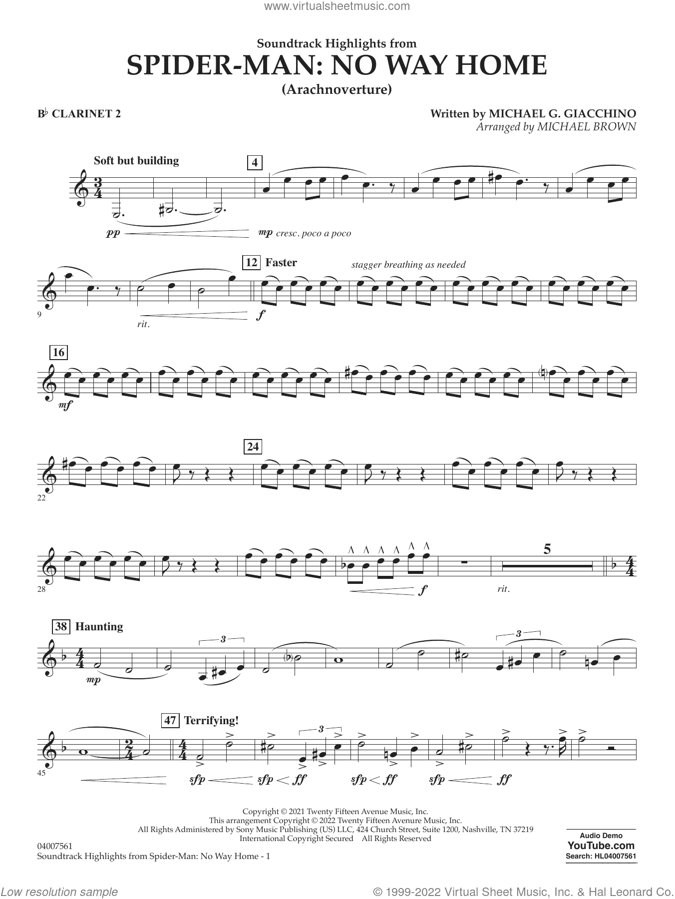 Soundtrack Highlights from Spider-Man: No Way Home (arr. Brown)