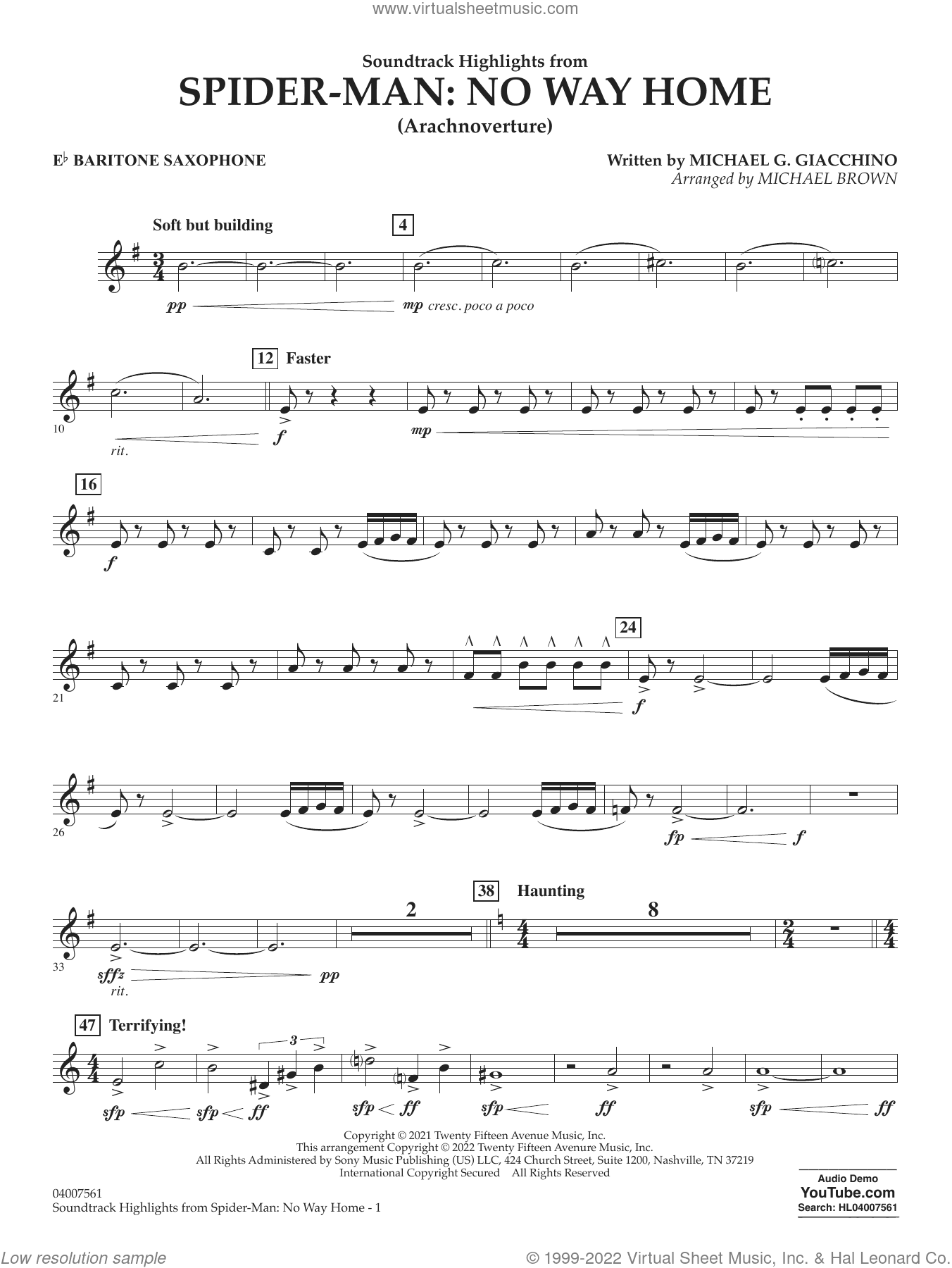 Soundtrack Highlights from Spider-Man: No Way Home (arr. Brown)