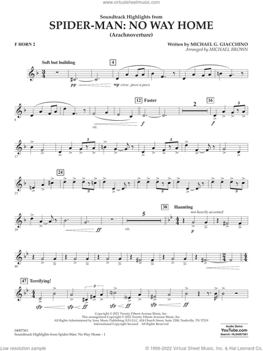 Soundtrack Highlights from Spider-Man: No Way Home (arr. Brown)