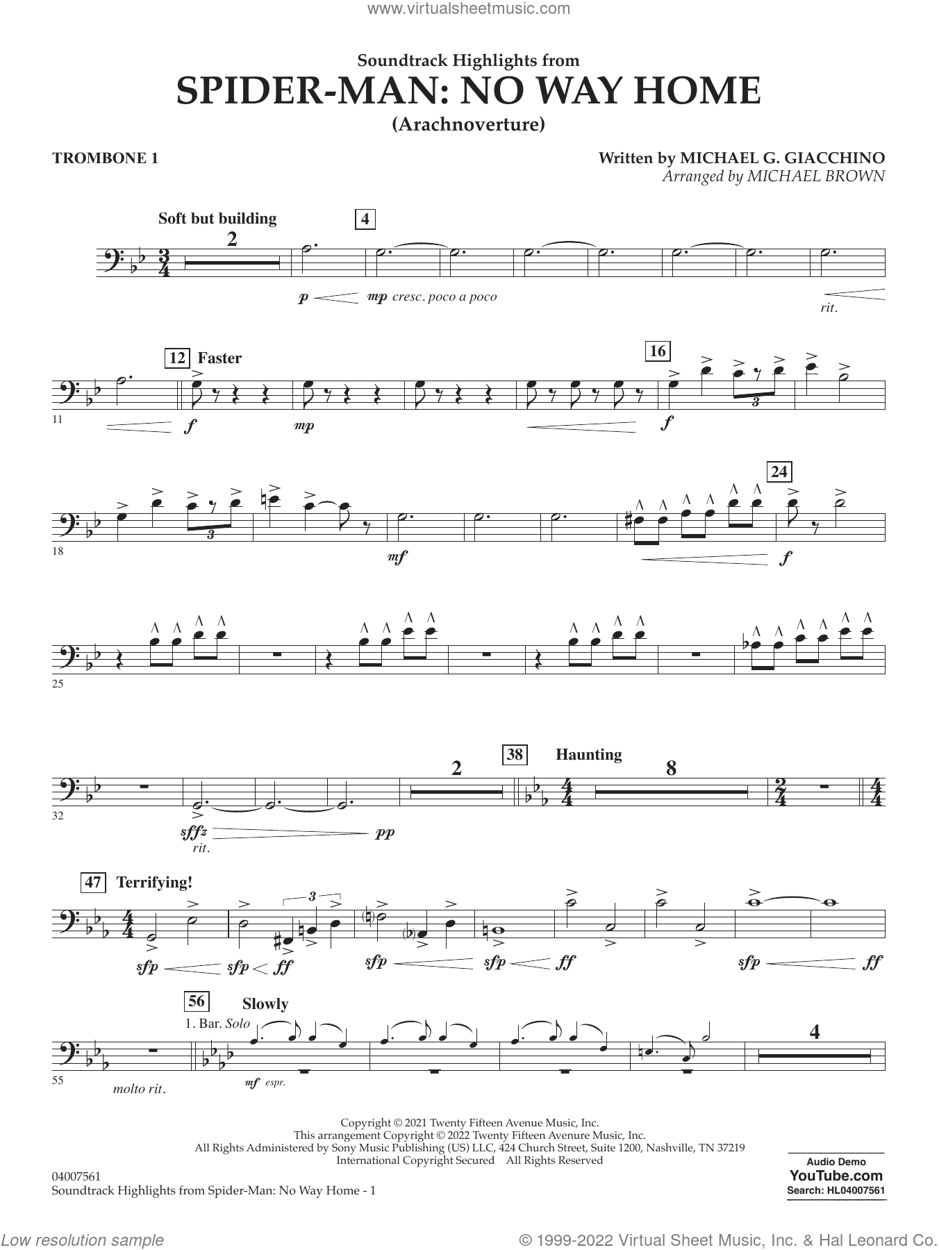 Soundtrack Highlights from Spider-Man: No Way Home (arr. Brown)