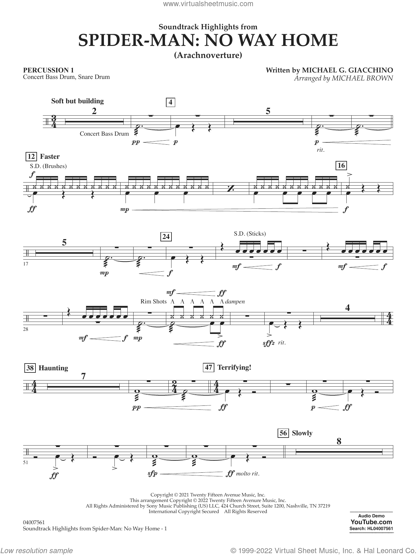 Soundtrack Highlights from Spider-Man: No Way Home (arr. Brown)