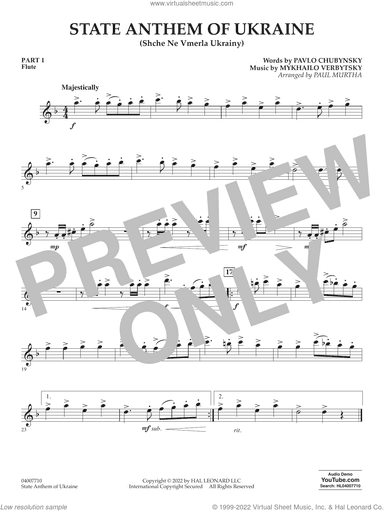 State Anthem of Ukraine (Shche Ne Vmerla Ukrainy) (arr. Murtha)