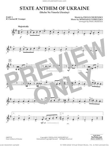 State Anthem of Ukraine (Shche Ne Vmerla Ukrainy) (arr. Murtha)