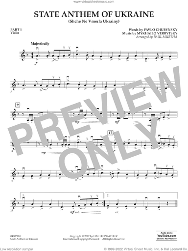 State Anthem of Ukraine (Shche Ne Vmerla Ukrainy) (arr. Murtha)