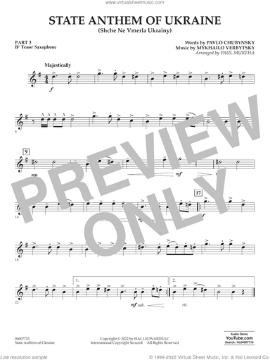State Anthem of Ukraine (Shche Ne Vmerla Ukrainy) (arr. Murtha)