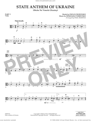 State Anthem of Ukraine (Shche Ne Vmerla Ukrainy) (arr. Murtha)