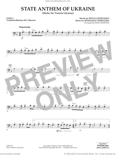 State Anthem of Ukraine (Shche Ne Vmerla Ukrainy) (arr. Murtha)