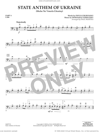 State Anthem of Ukraine (Shche Ne Vmerla Ukrainy) (arr. Murtha)